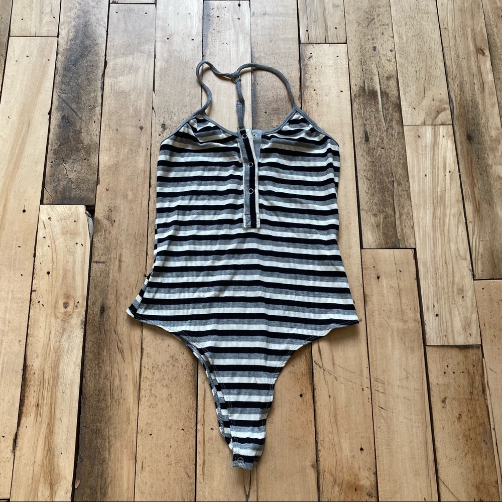 Olivaceous Boutique Thong Bodysuit Casual